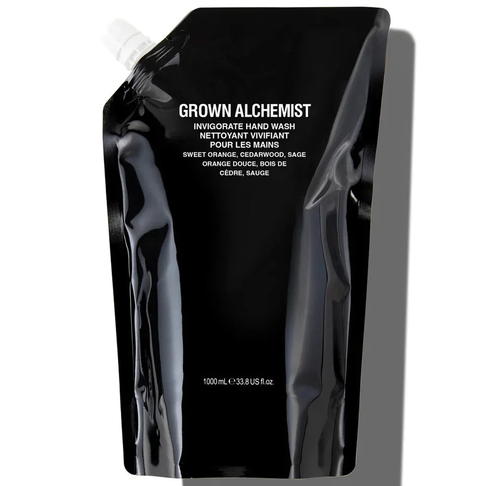 Grown Alchemist Invigorate Hand Wash Sweet Orange, Cedarwood + Sage 1L Refill Pouch