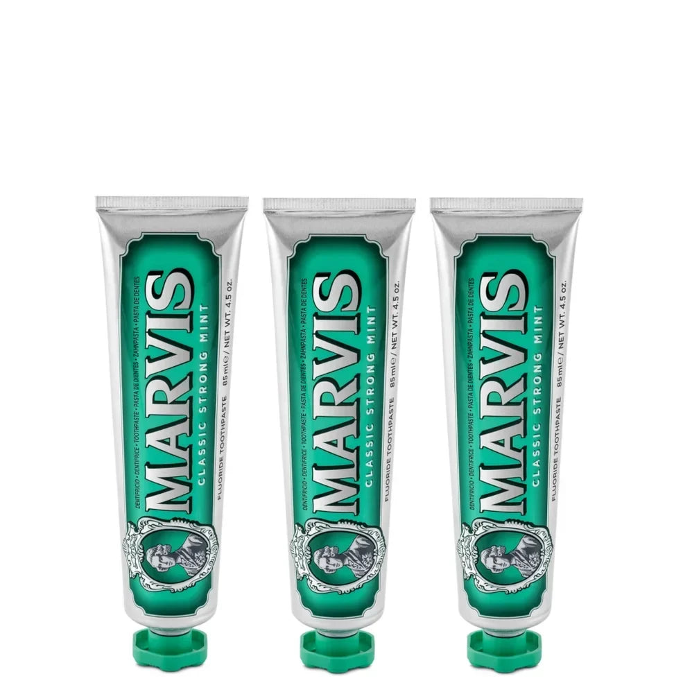 Marvis Classic Strong Mint Toothpaste Bundle (3x85ml)