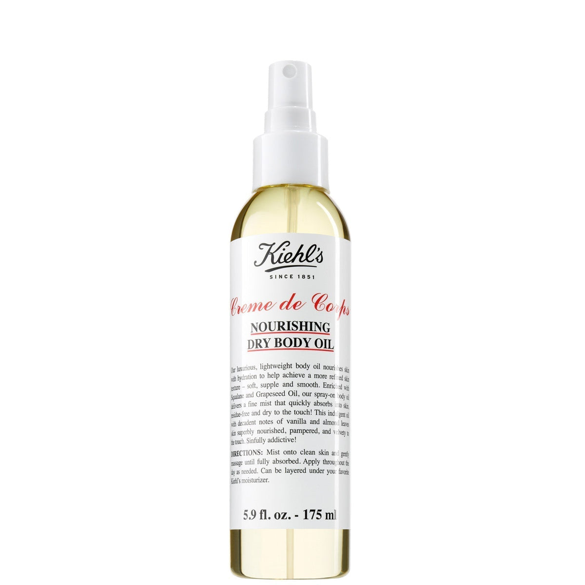 Kiehl's Crème de Corps Nourishing Dry Body Oil - 175ml