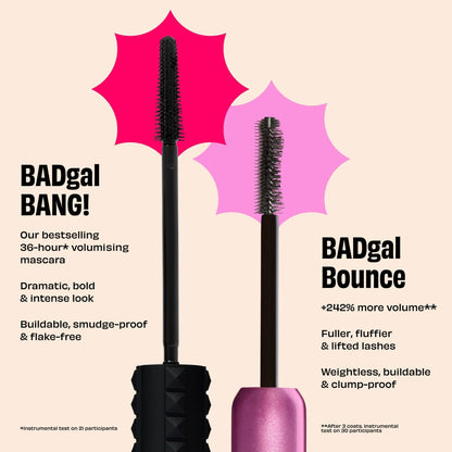 BADgal Bounce Pump'd Up Fluffier Volumising Mascara Brown 8.5g
