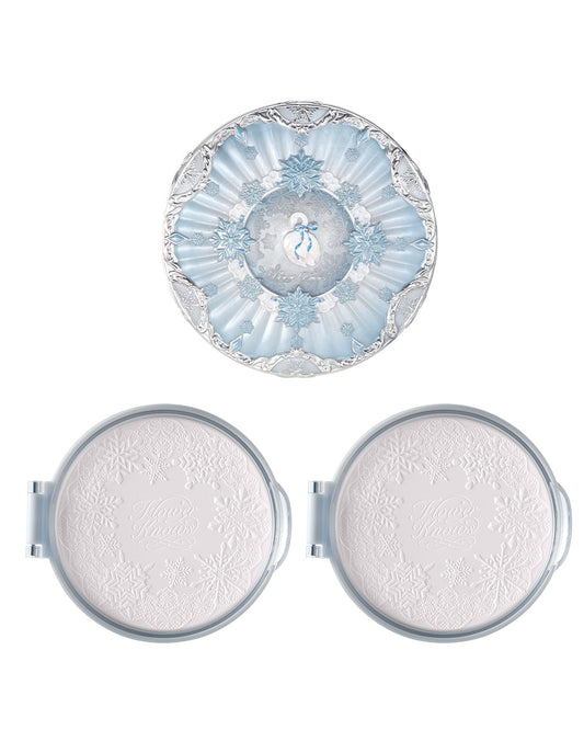 Flower Knows Snow Ballet Serum-Infused Pressed Powder Set