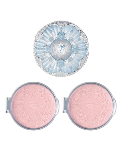 Flower Knows Snow Ballet Serum-Infused Pressed Powder Set