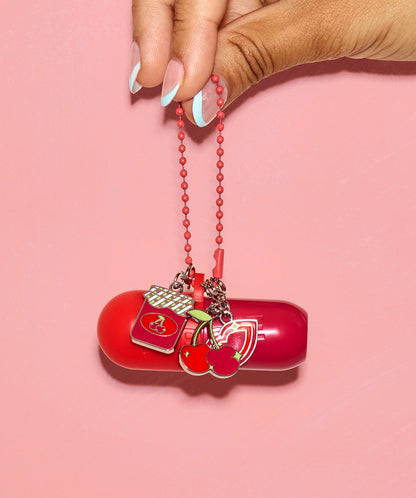 Cherry Picnic Lip Balm & Charm Set by Bubble Skincare