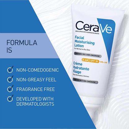 Facial Moisturising Lotion AM SPF 50 by CeraVe