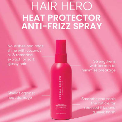 Hair Hero Heat Protector Anti-Frizz Spray by Cocoa Brown
