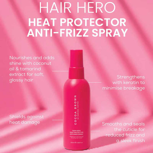 Hair Hero Heat Protector Anti-Frizz Spray by Cocoa Brown