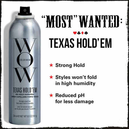 Texas Hold 'Em Big Hold Hairspray by Color Wow