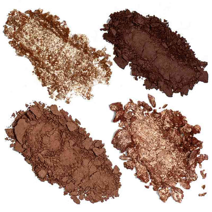 Luxe Eyeshadow Quad Naked Diamonds by Hildun Beauty