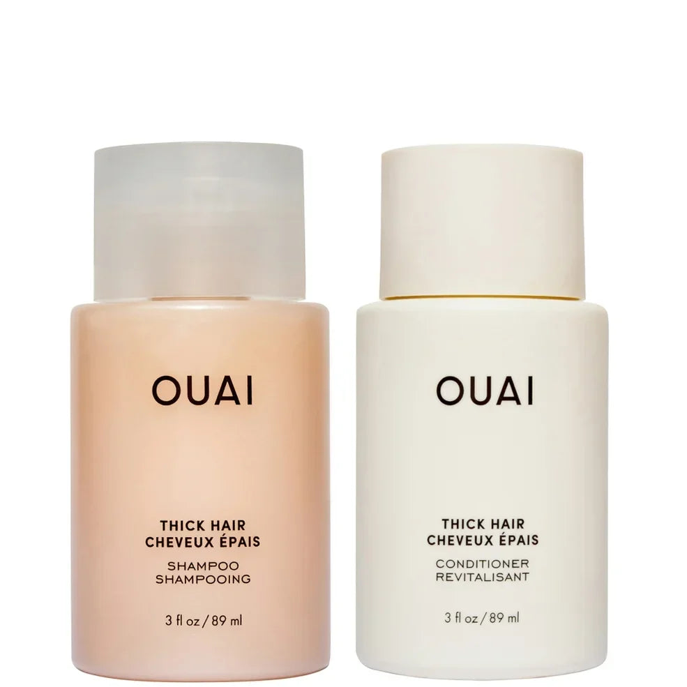 OUAI Thick Shampoo and Conditioner Travel Bundle