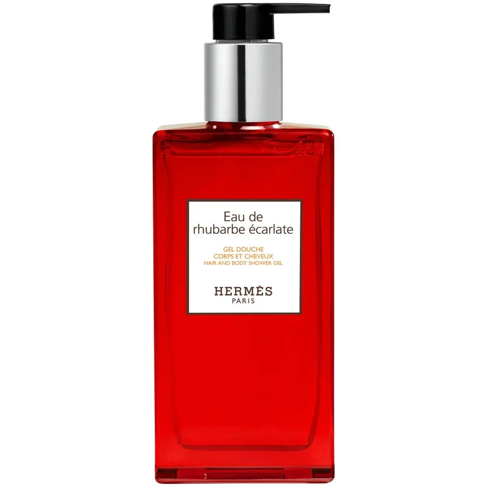 Hermès Eau De Rhubarbe Écarlate Hair and Body Shower Gel Bottle 200ml