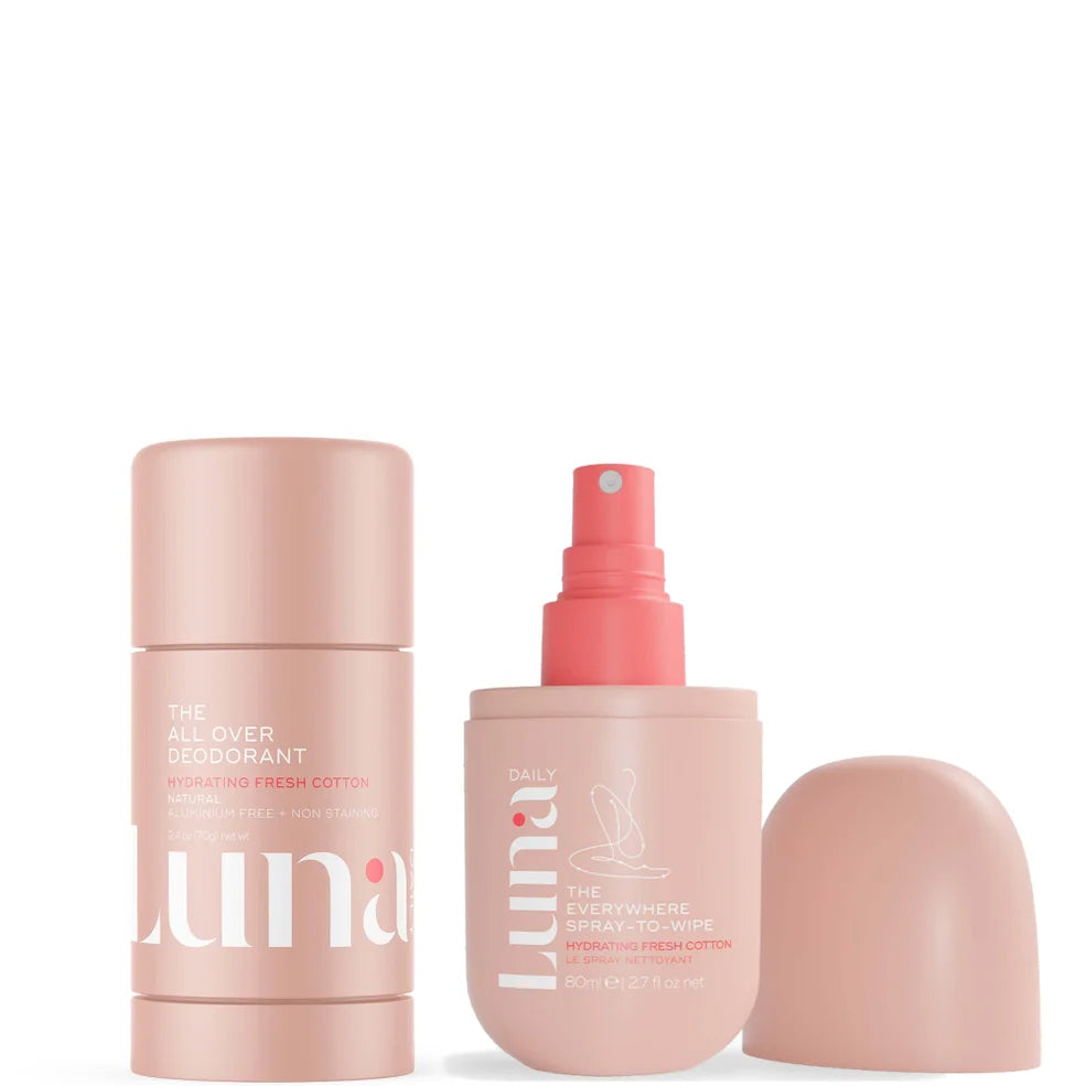 Luna Daily The Perfect Pair - The All Over Deodorant Hydrating 70g + Spray to Wipe Hydrating 80ml