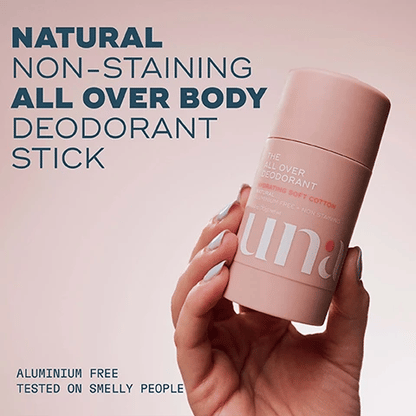 Luna Daily The All Over Deodorant Stick- Extra-strength, Natural, Non-Staining, Hydrating Soft Cotton for Dry Skin 70ml