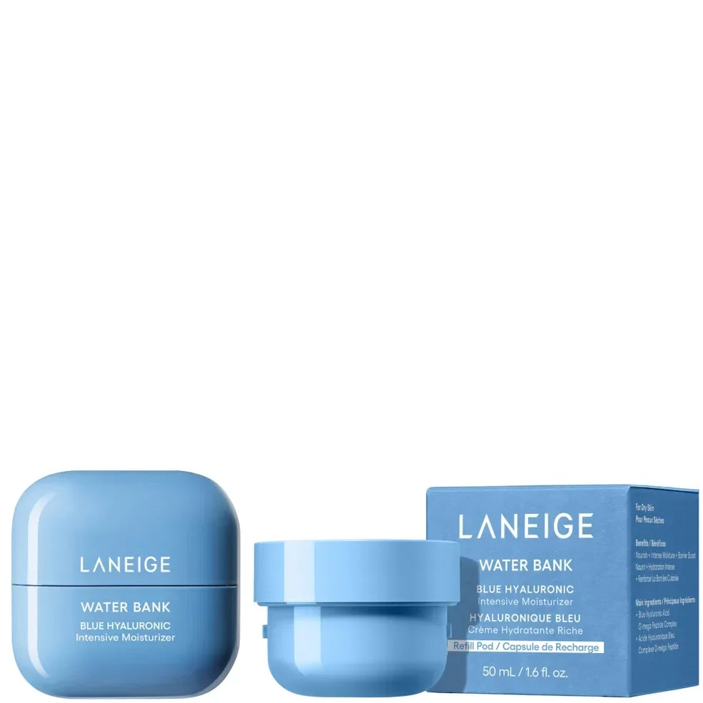 LANEIGE Water Bank Blue Hyaluronic Acid Intensive Cream 50ml + Refill 50ml Bundle