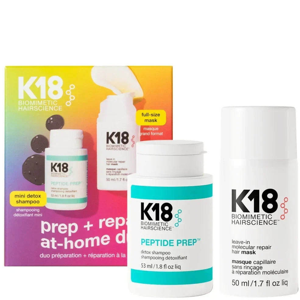 K18 Biomimetic Hairscience Prep + Repair at Home Duo