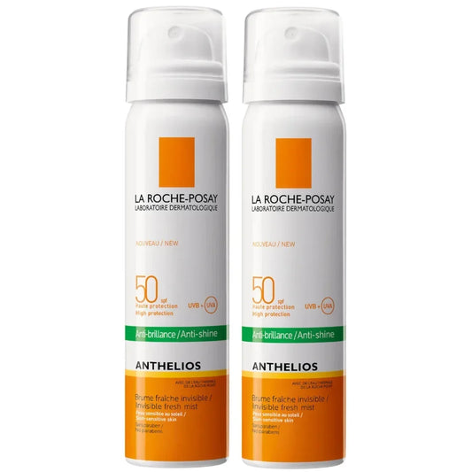 La Roche-Posay Anthelios Anti-Shine Sun Protection Invisible SPF50+ Face Mist 75ml Duo