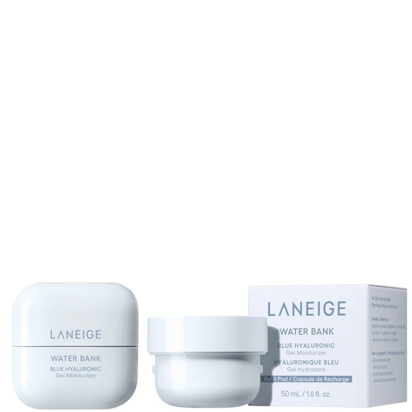 LANEIGE Water Bank Blue Hyaluronic Acid Gel Moisturiser 50ml + Refill 50ml Bundle