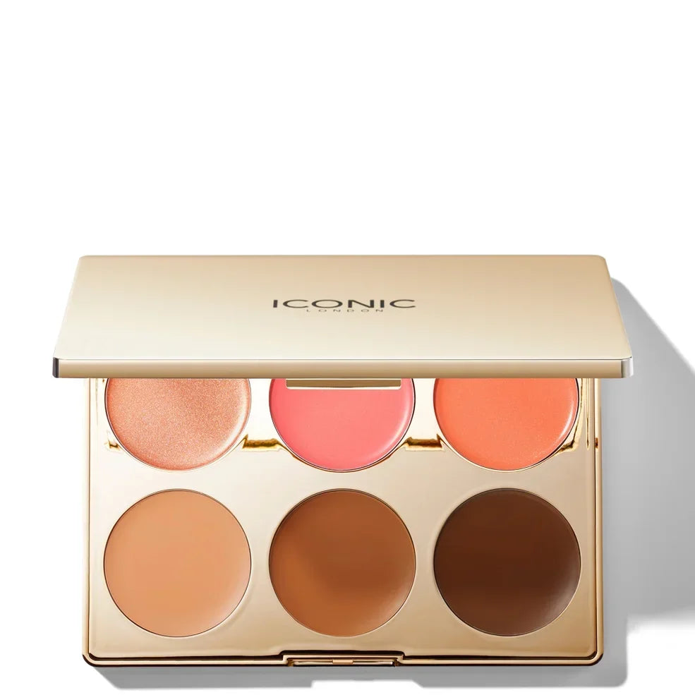ICONIC London Multi-Use Cream Blush, Bronze and Highlight Palette