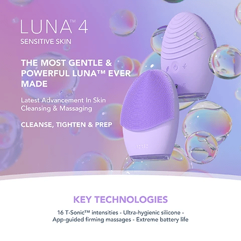 FOREO LUNA 4 Smart Facial Cleansing and Firming Massage Device - Sensitive Skin