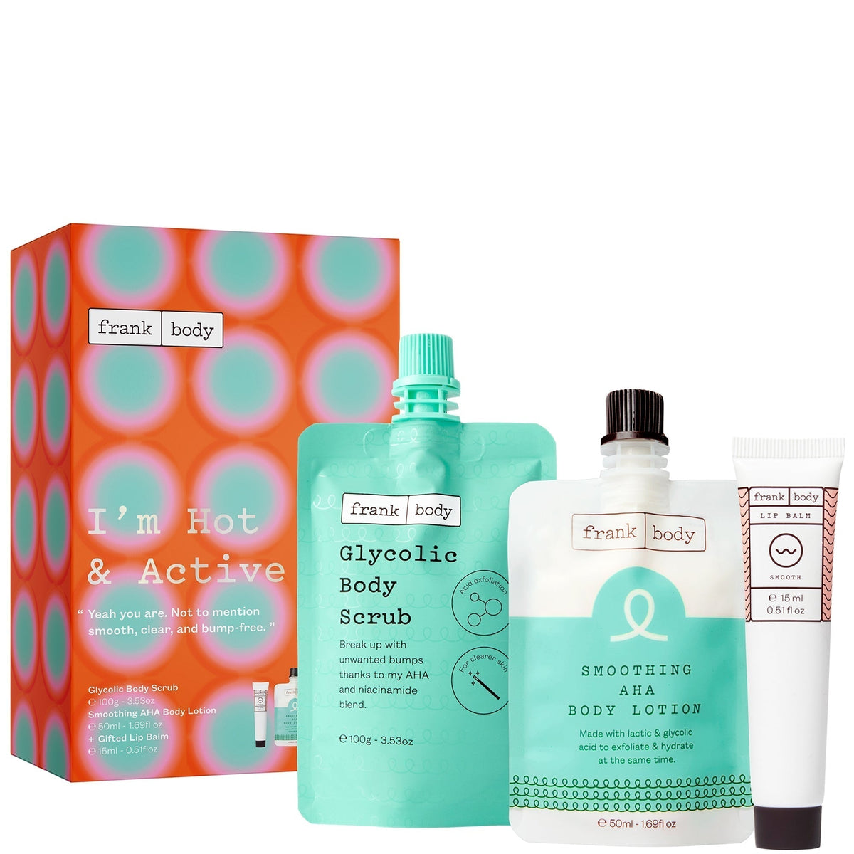 Frank Body I'm Hot & Active Giftset (Worth £26)