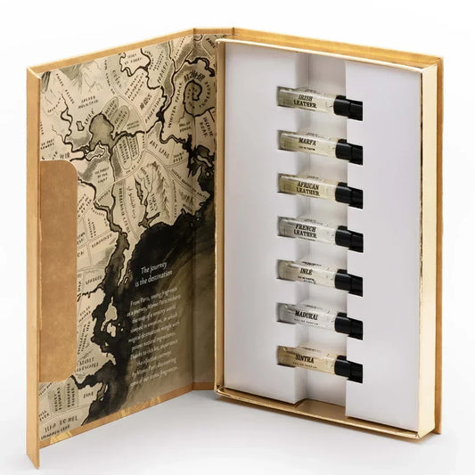 Memo Paris EDP Discovery Set 7 x 1.5ml x Gift Her: Odeon, Madurai, Ithaque, Inle, Ilha Do Mel, Eau de Memo, French Leather