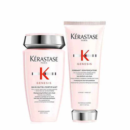 Genesis Nutri Anti Hair Fall Fortifying Shampoo & Conditioner Duo With Free Elixir Ultime Oil by Kérastase