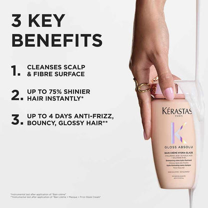 Gloss Absolu Bain Créme Hydra-Glaze Shampoo For Thick Frizzy Hair by Kérastase