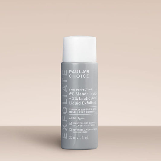 Skin Perfecting 6% Mandelic Acid + 2% Lactic Acid Liquid Exfoliant Travel Size by Paula's Choice
