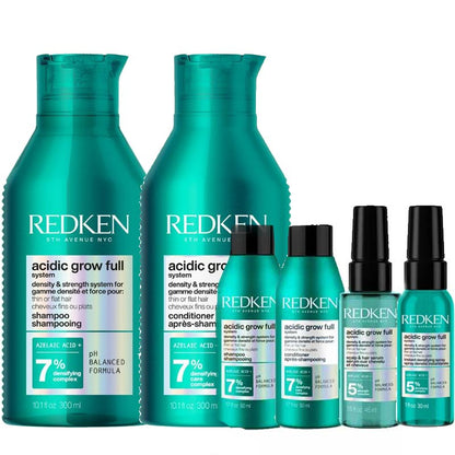 Acidic Grow Full System Home & Away Bundle + Free Serum & Densifying Spray by Redken