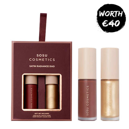 Satin Radiance Duo Makeup Gift Set by SOSU Cosmetics