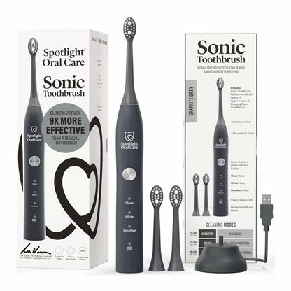Graphite Grey Sonic Toothbrush by Spotlight Oral Care